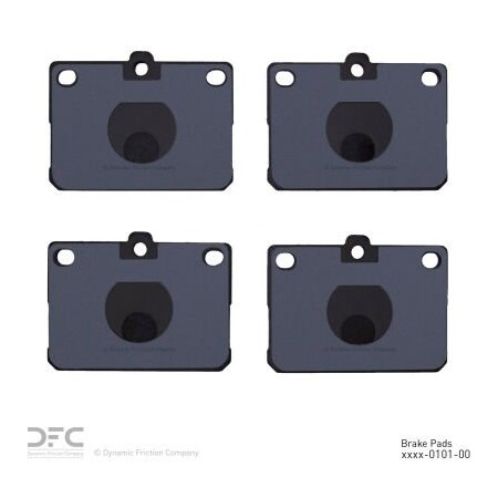 Dynamic Friction Co DFC 3000 Semi-Metallic Brake Pads - 1311-0101-00